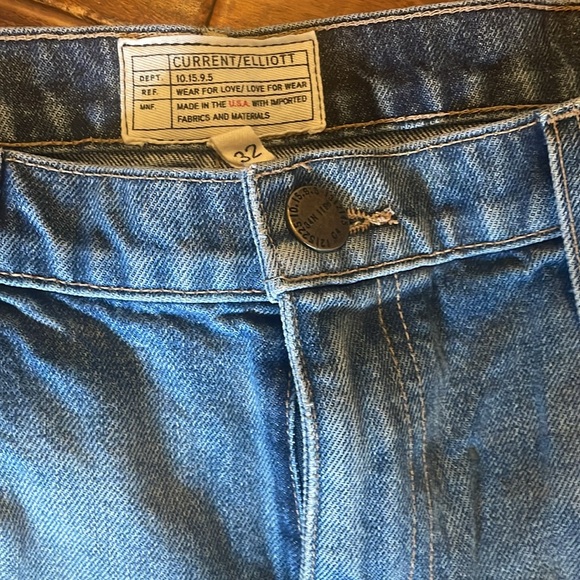 Current/Elliott, Cropped Straight, Released Raw Hem Cropped Jeans, Sz 32, NWOT - Picture 4 of 9